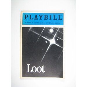 Loot Playbill Manhattan Theatre Club 1986 Kevin Bacon Joe Orton Wanamaker